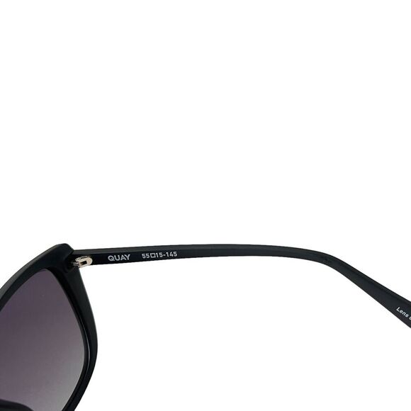 Quay Australia Ever After Medium Sunglasses Black Smoke Polarized - Picture 7 of 8